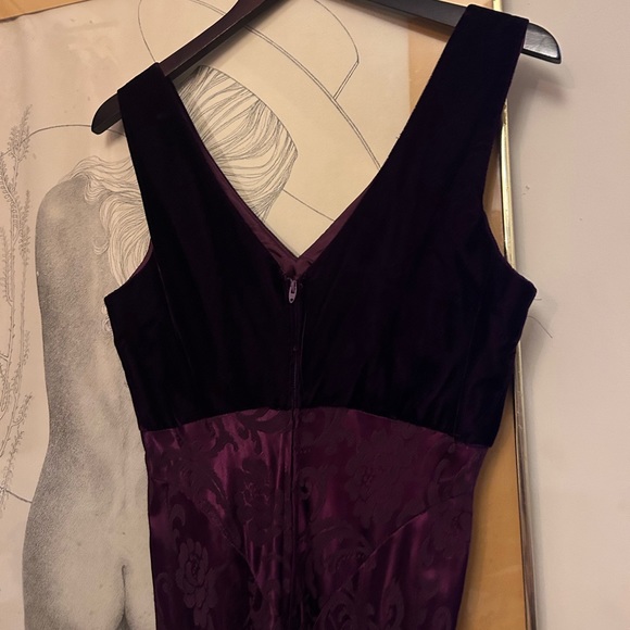 vintage purple velvet floral prom dress roberta whimsygoth formal maxi dress - Picture 6 of 13